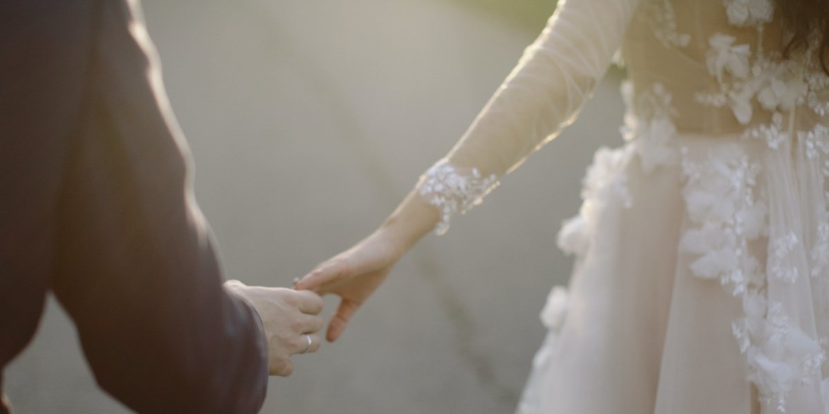 Ordering Wedding Gowns Online And Bridesmaids' Dresses: Too Risky - holding hands