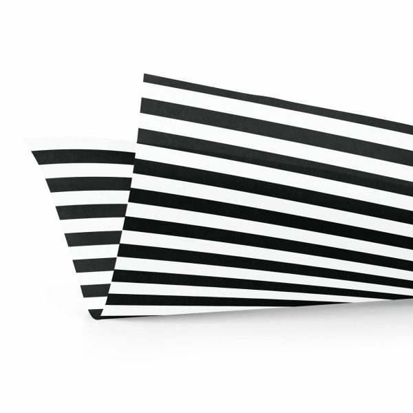 Tissue - Black And White Stripe 3/pk