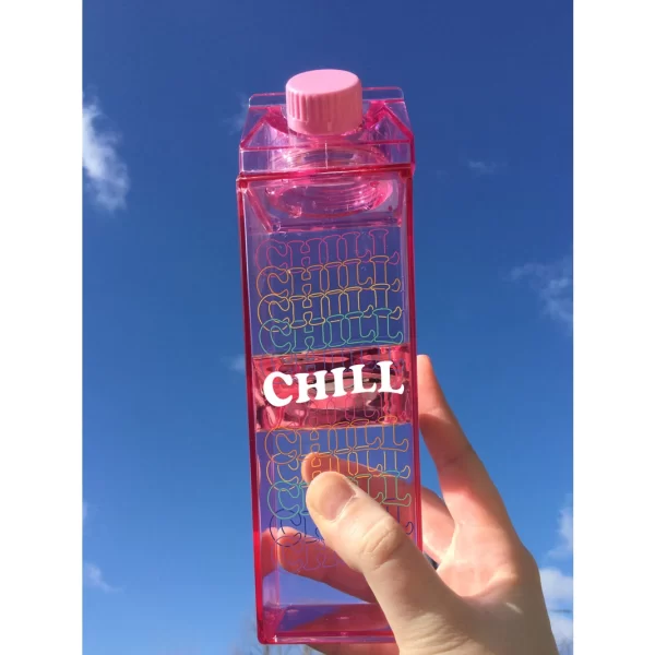 Water Bottle - Chill Rainbow Milk Carton