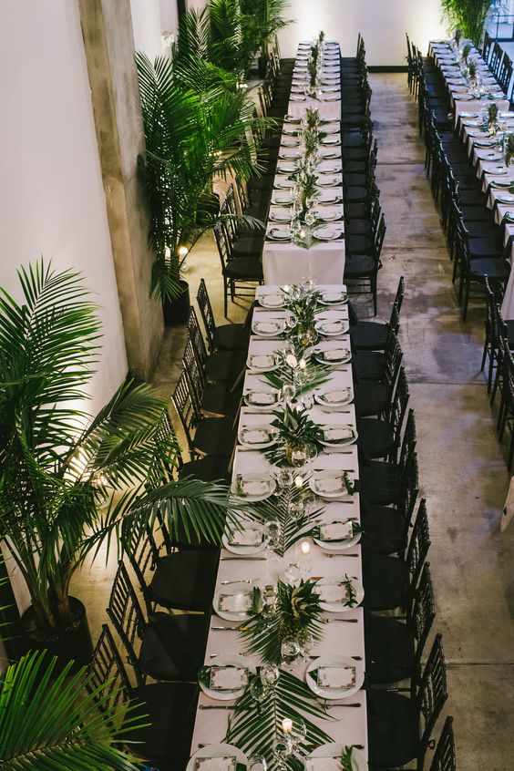 Tropical Wedding Flowers: Inspiration - all leaves