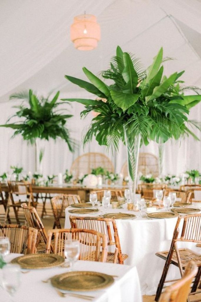 Tropical Wedding Flowers: Inspiration - all greenery