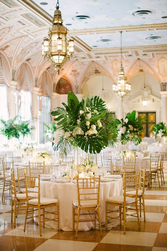 Tropical Wedding Flowers: Inspiration - elegant banquet