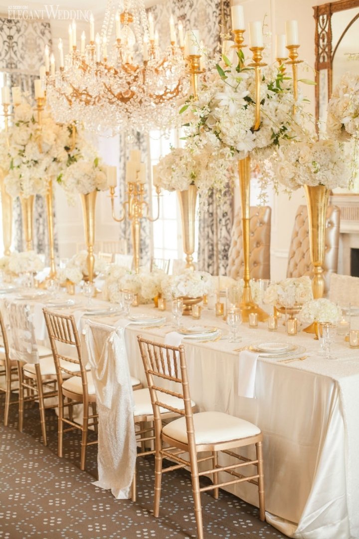 Gold and White Wedding Decor Inspiration