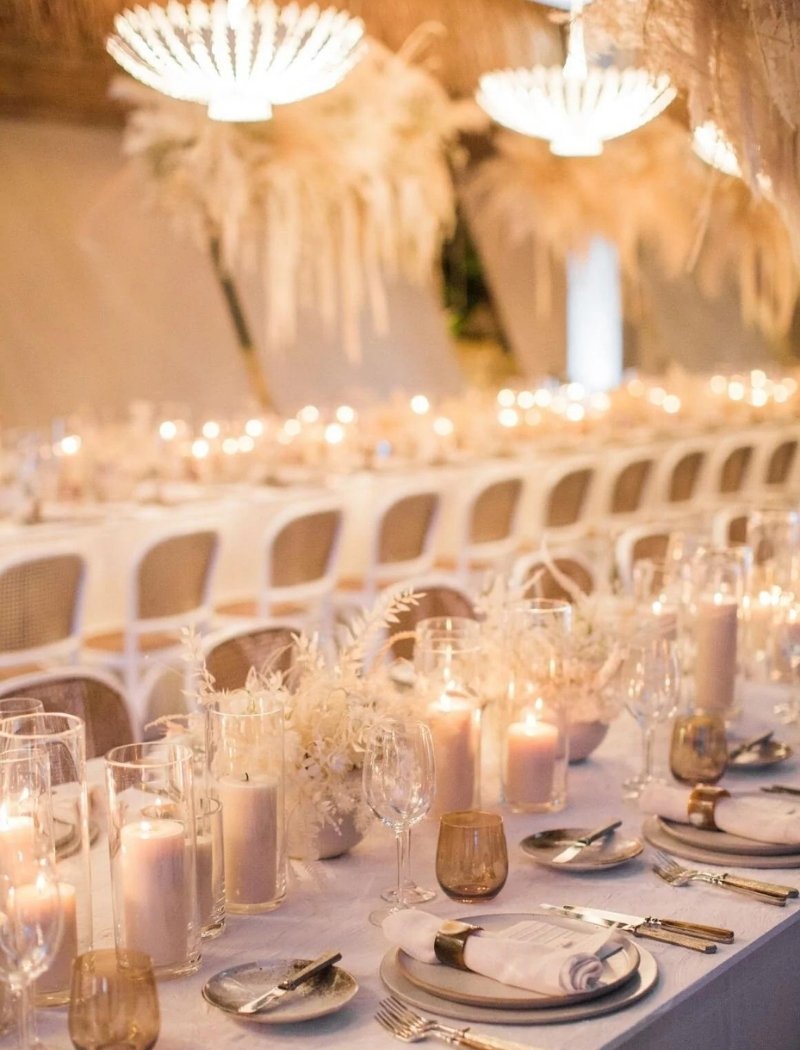 Boho Chic Wedding Decor Ideas - all white