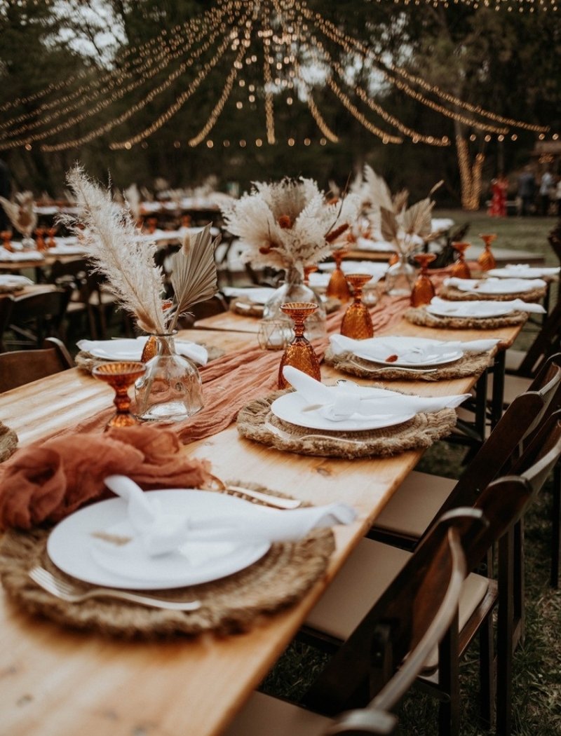 Boho Chic Wedding Decor Ideas - wooden