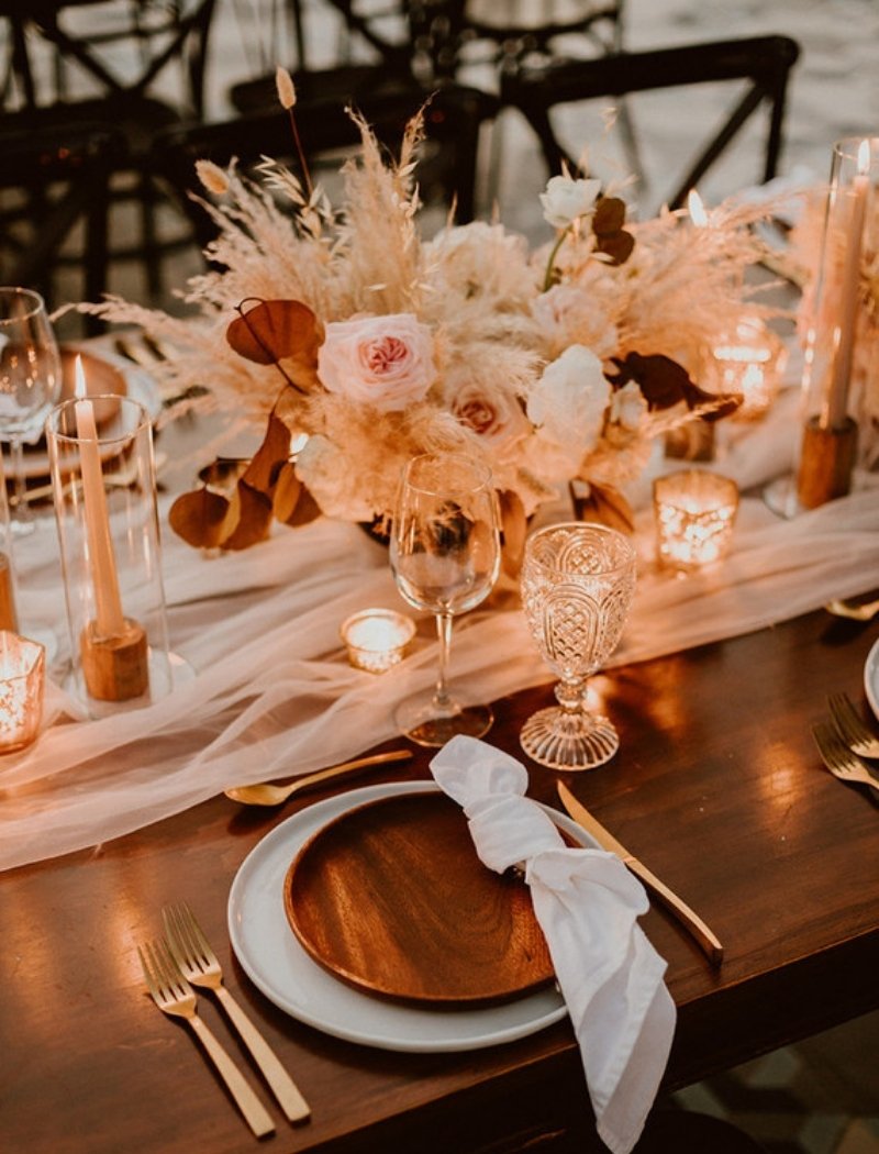 Boho Chic Wedding Decor Ideas - candles