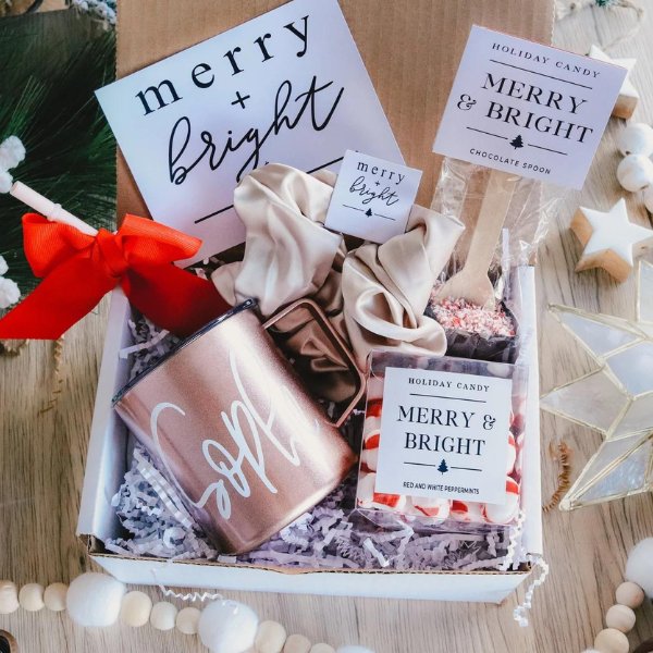 Bridesmaids Gifts Christmas Festive Edition - merry and bright box