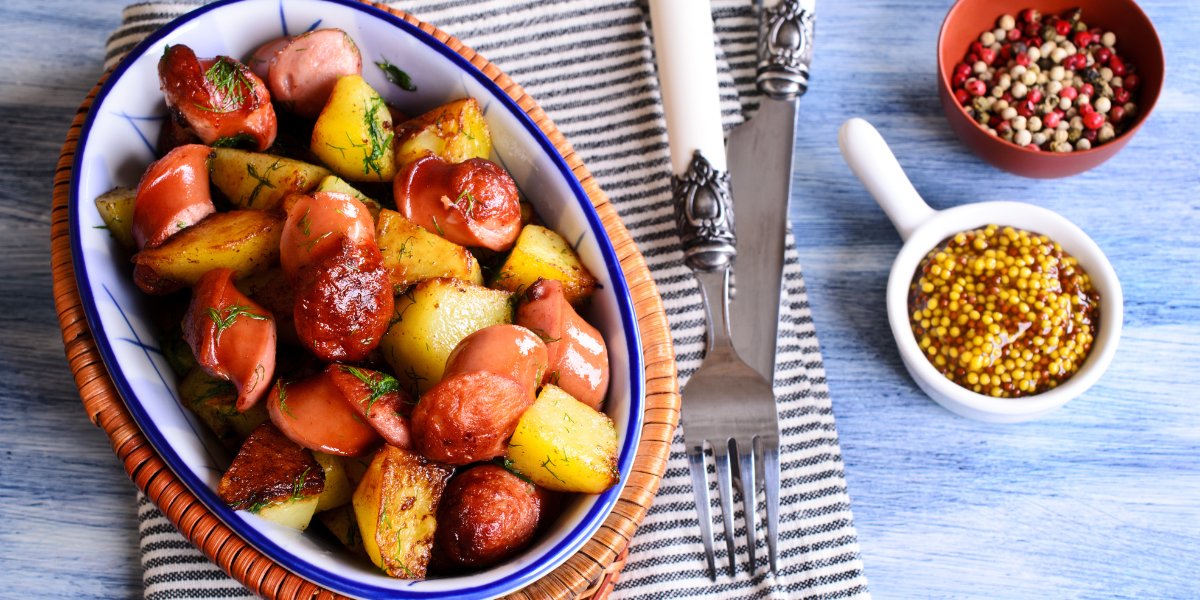 Easy Oven Baked Dinner Ideas For Entertaining - potato sausage