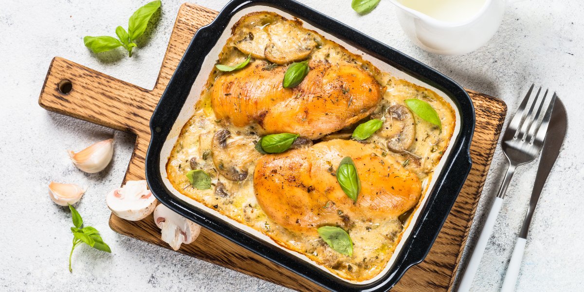 Easy Oven Baked Dinner Ideas For Entertaining - chicken and mushroom