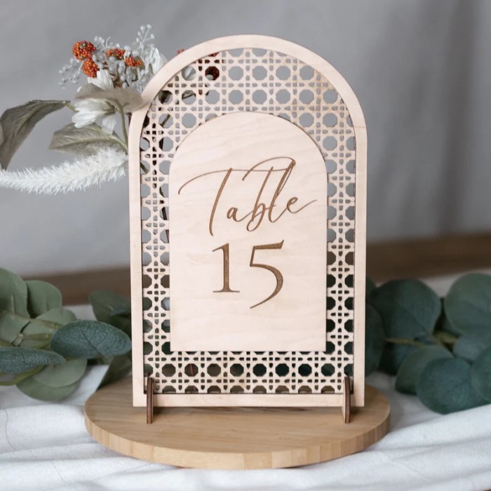 Wedding Table Number Ideas