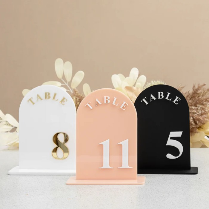 Wedding Table Number Ideas