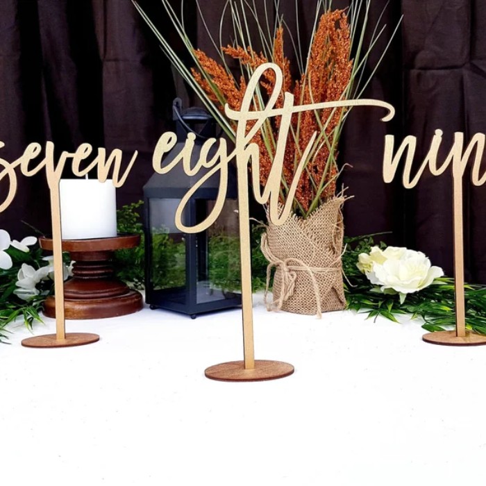 Wedding Table Number Ideas