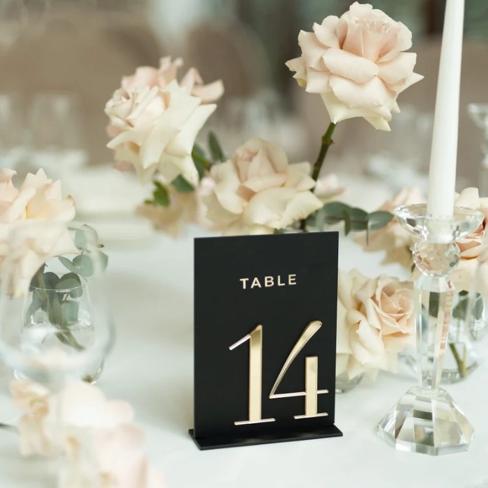 Wedding Table Number Ideas