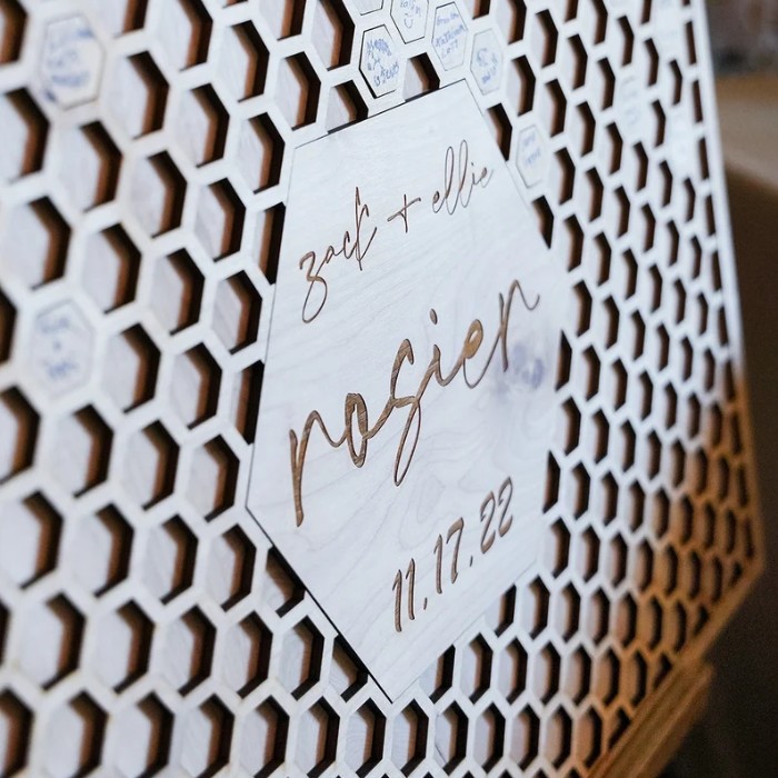 Wedding Guest Book Alternative: Ideas You'll Love - hexagon