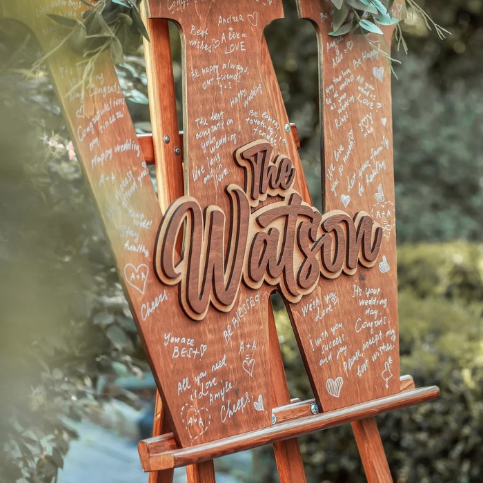 Wedding Guest Book Alternative: Ideas You'll Love - wooden initial