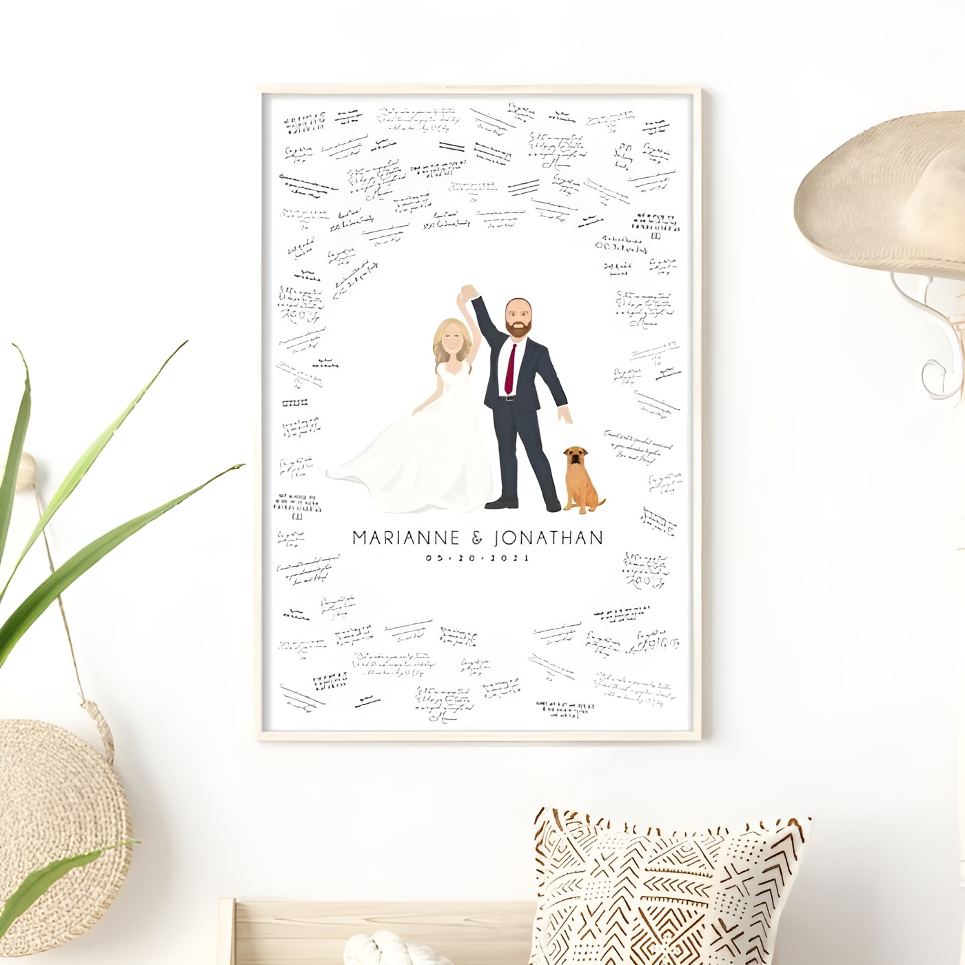 Wedding Guest Book Alternative: Ideas You'll Love - cartoon frame