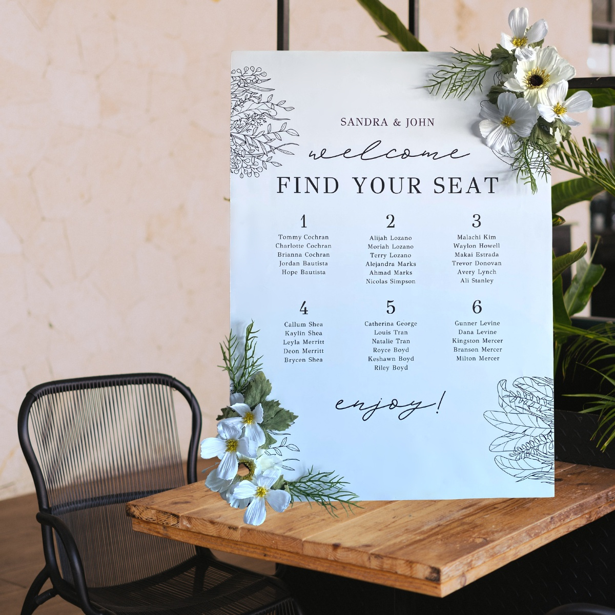 DIY Wedding Seating Chart - Canva | Easy and Affordable