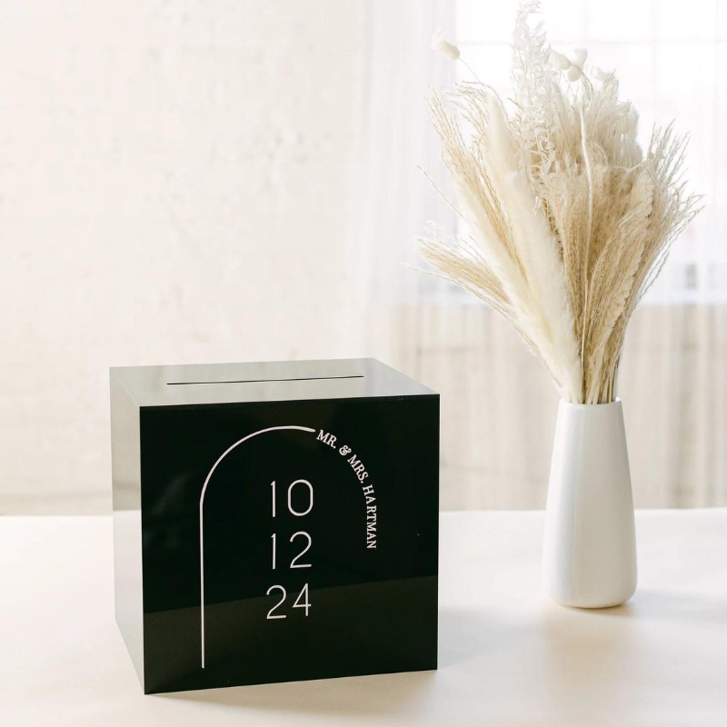 Wedding Card Box Ideas: Products You'll Love! - black acrylic