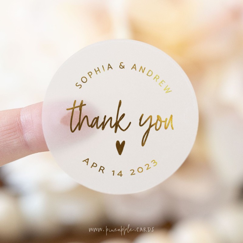 Wedding Favor Thank You Stickers And Tags