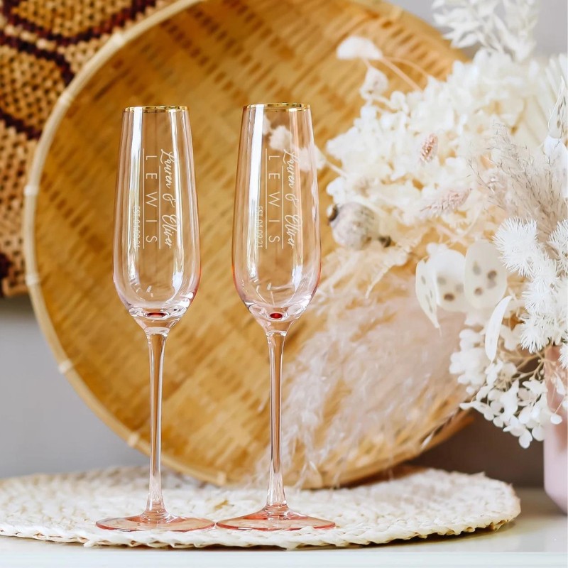 Engraved Champagne Glasses