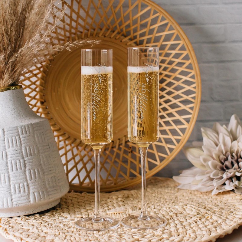 Engraved Champagne Glasses