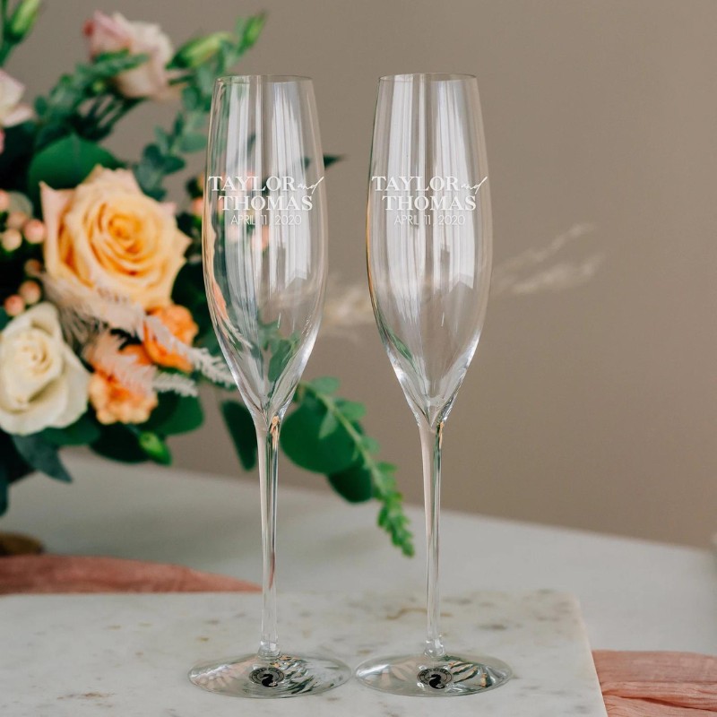 Engraved Champagne Glasses