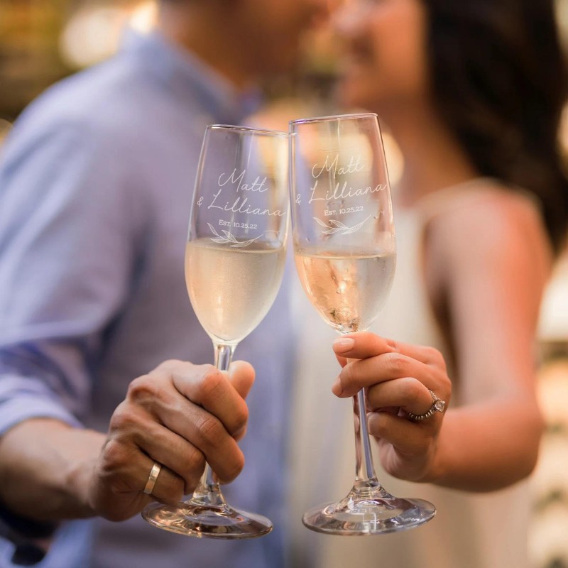 Engraved Champagne Glasses Perfect For Your Wedding Toast