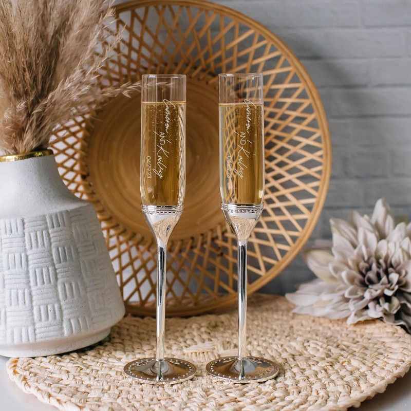 Engraved Champagne Glasses