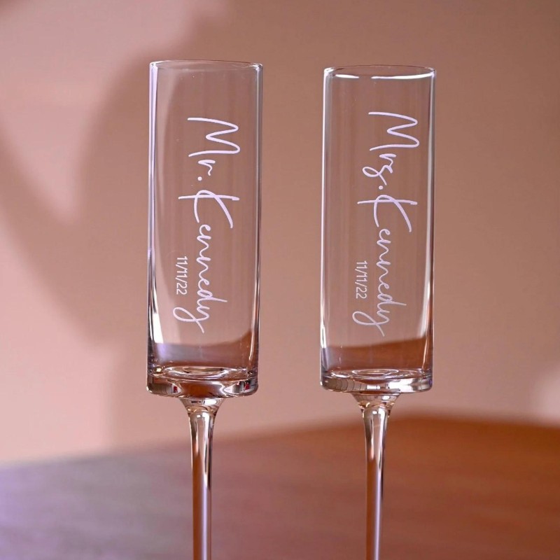 Engraved Champagne Glasses