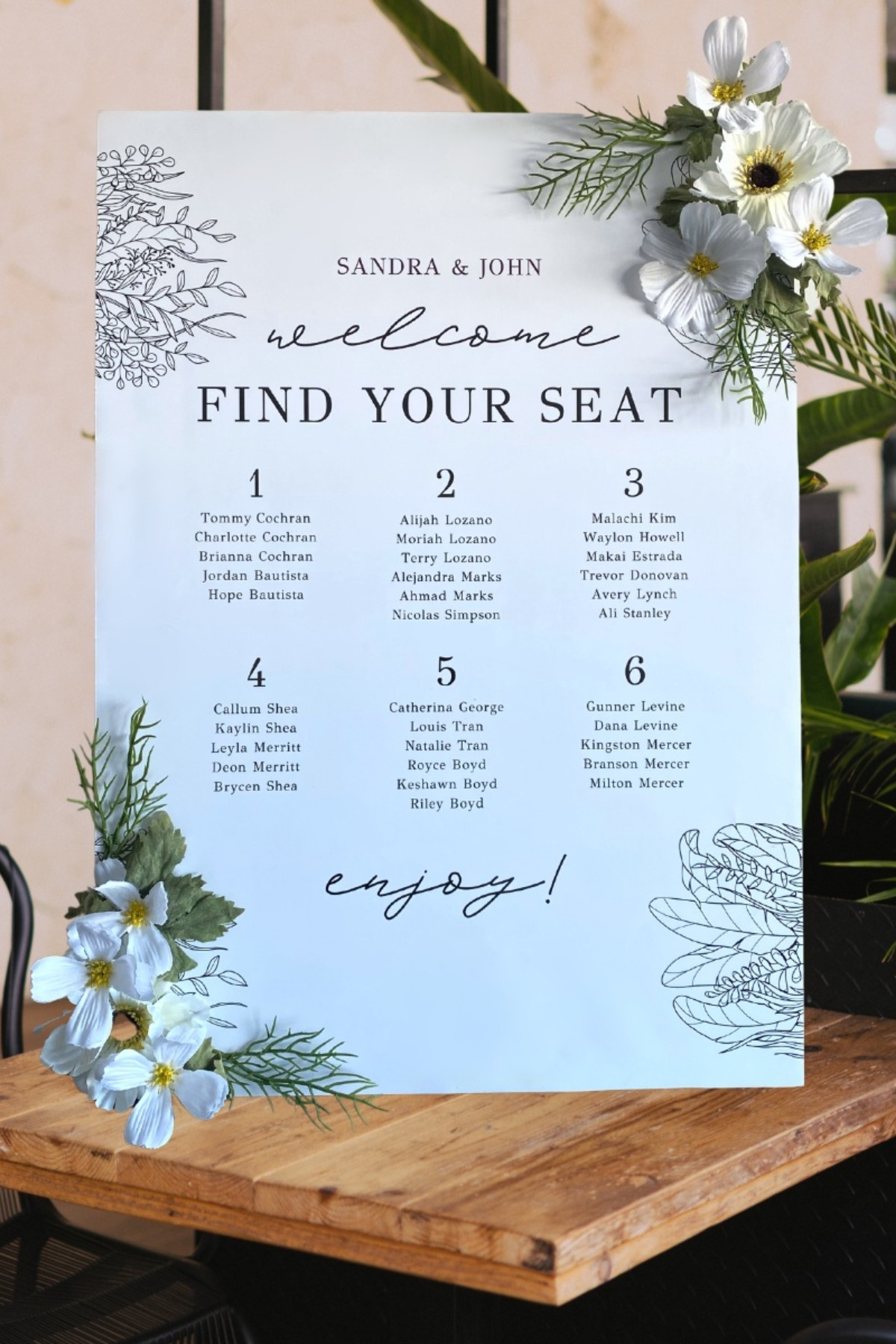 DIY Wedding Seating Chart Canva