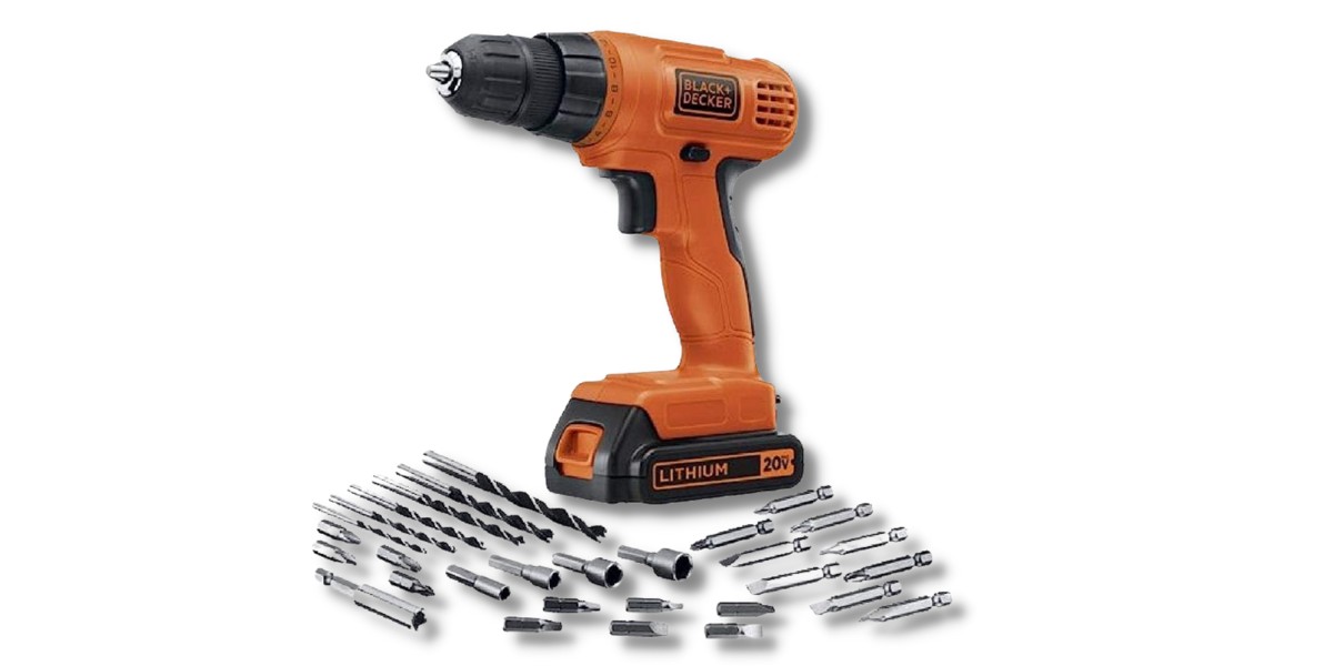 BLACK+DECKER 20V MAX* POWERECONNECT Cordless Drill/Driver + 30 pc. Kit  (LD120VA)