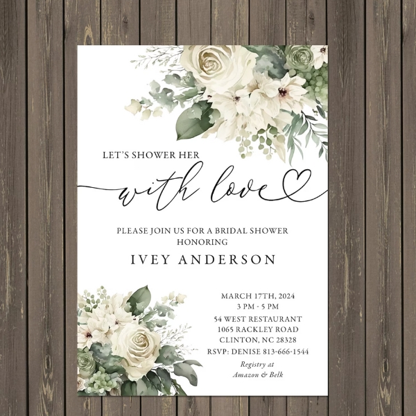 Bridal Shower Flower Invitations You’ll Love