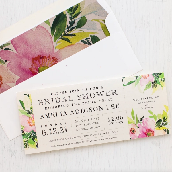 Bridal Shower Flower Invitations You’ll Love