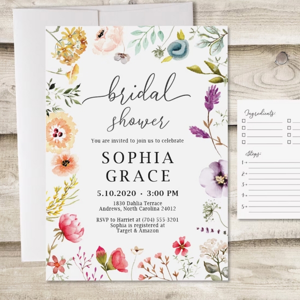 Bridal Shower Flower Invitations You’ll Love