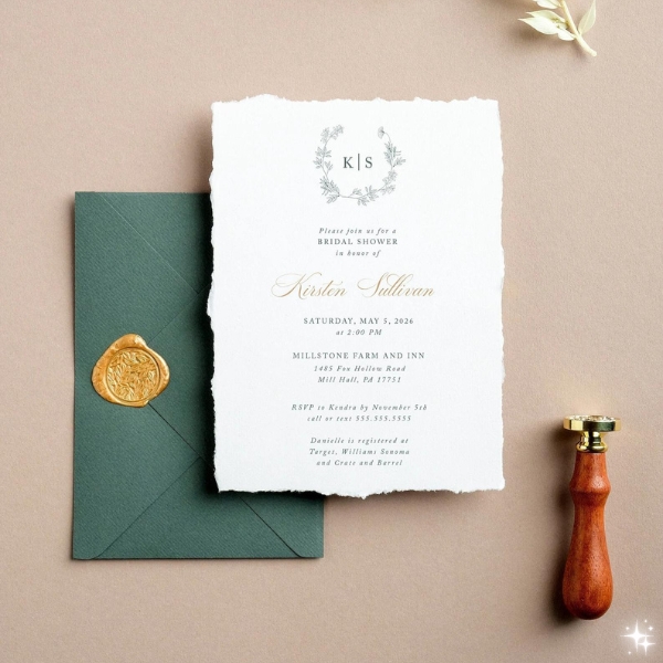 Modern Minimalist Bridal Shower Invitation