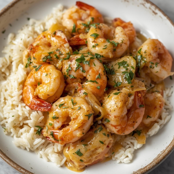 Creamy Garlic Butter Tuscan Shrimp