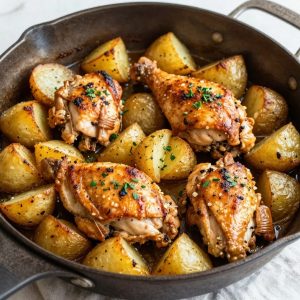 One-Pan Garlic Butter Chicken And Potatoes