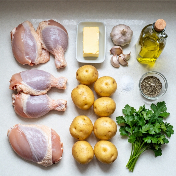 One-Pan Garlic Butter Chicken And Potatoes