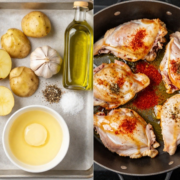 One-Pan Garlic Butter Chicken And Potatoes